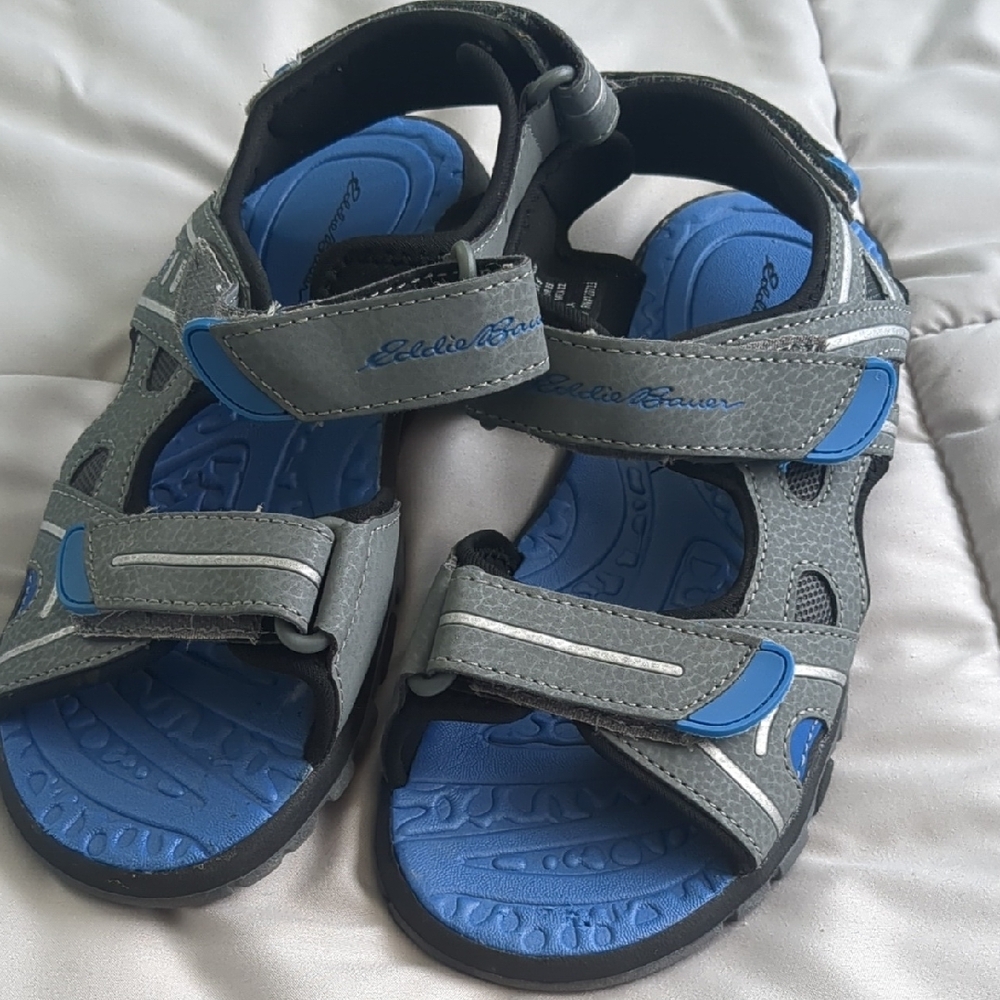Eddie Bauer Gray and Blue Sandals